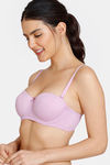 Zivame Beautiful Basics Padded Wired 3/4th Coverage Strapless Bra - Violet Tulle — thumbnail 5